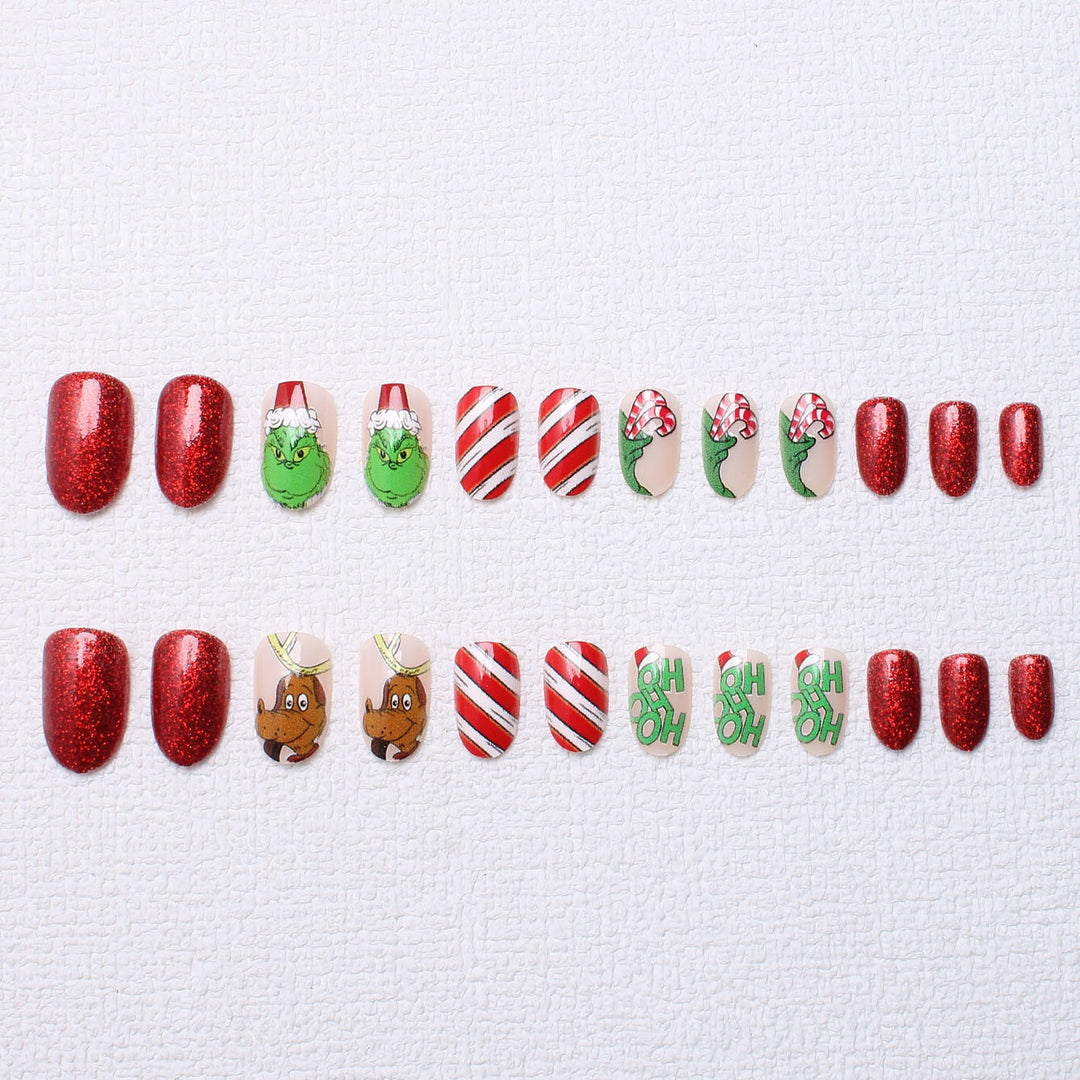 Holiday-Themed Press-On Nail Art Stornfield
