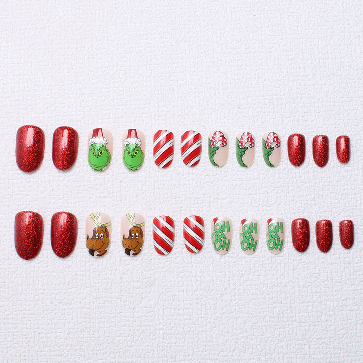 Holiday-Themed Press-On Nail Art Stornfield