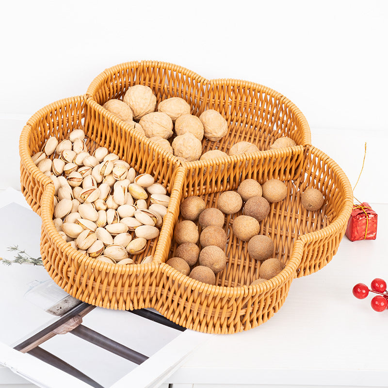 Decorative Wicker Snack Tray Stornfield