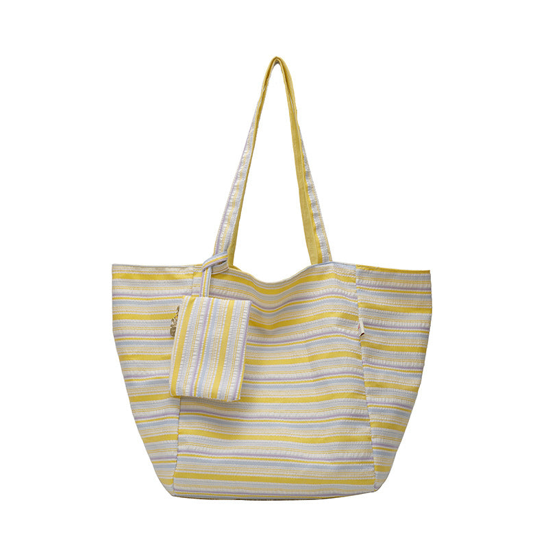 Spacious Wave Stripe Shopping Bag Stornfield