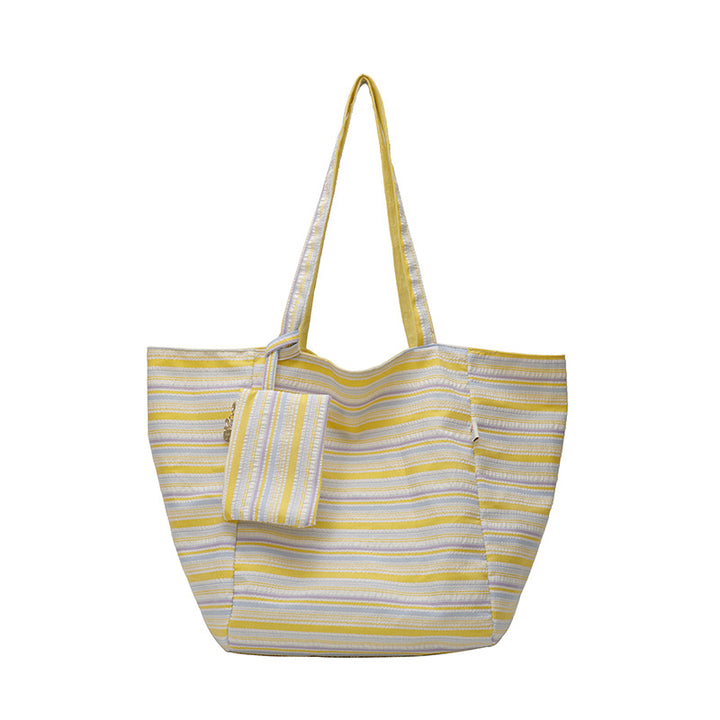 Spacious Wave Stripe Shopping Bag Stornfield