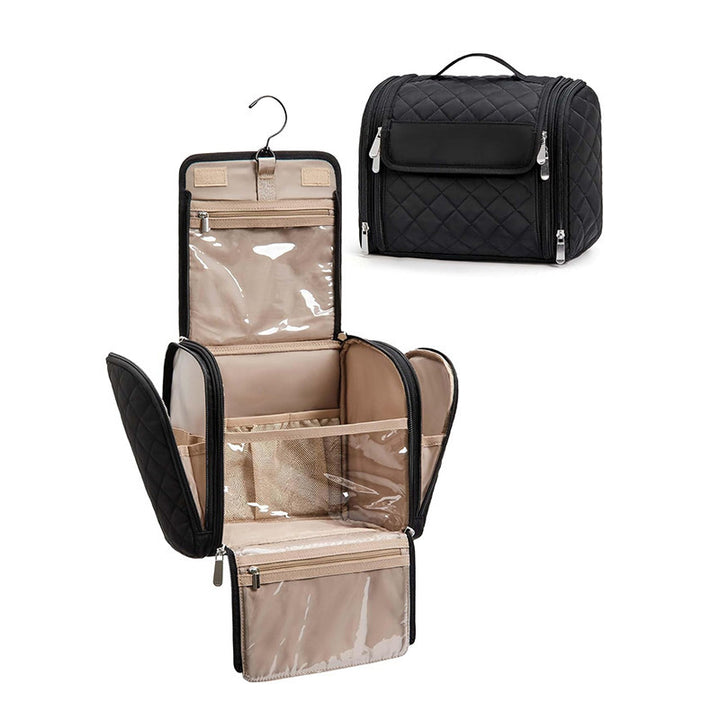 Cosmetic Organizer Bag with Customizable Compartment System Stornfield