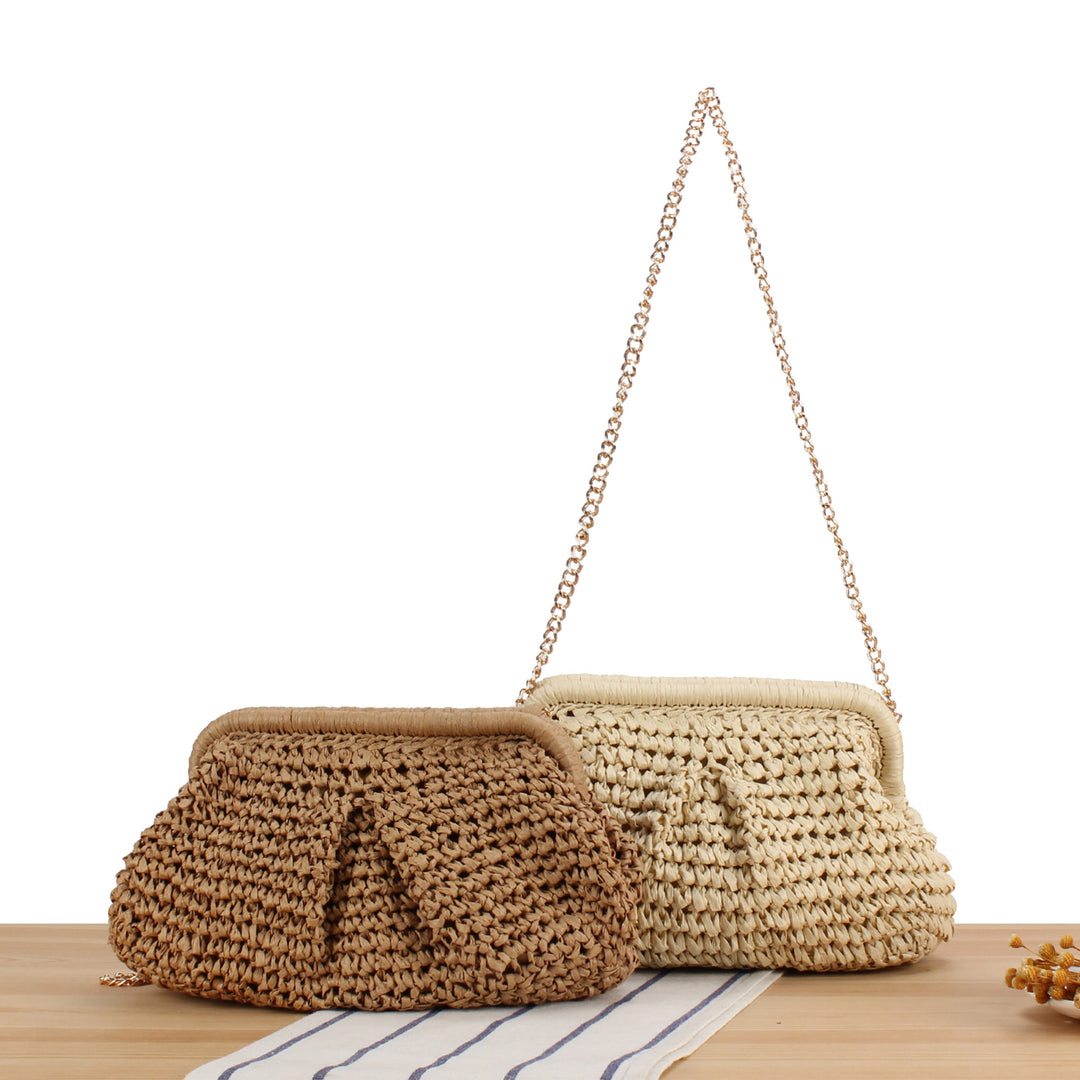 Handbag with Elegant Woven Design and High-Quality Chain Decoration Stornfield