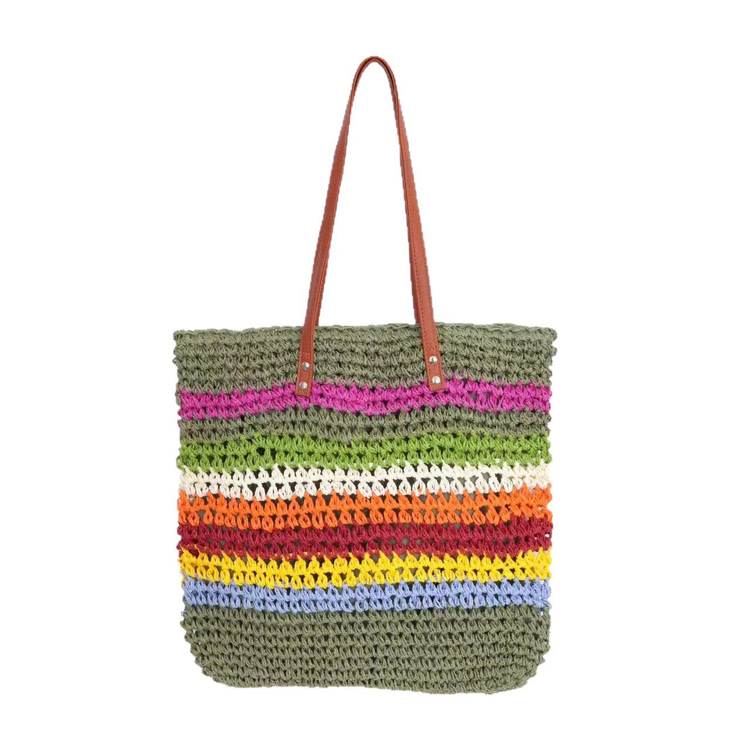 Braided tote bag with colorful gradient Stornfield