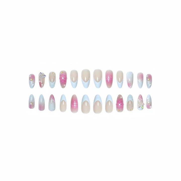 Premium Floral Art Press-On Nail Set Stornfield