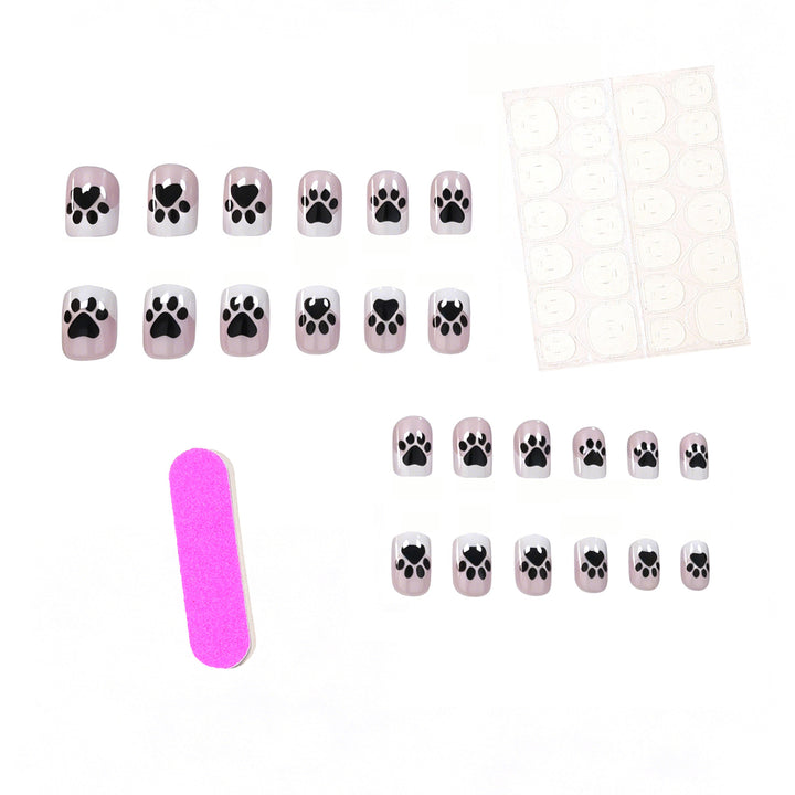 Artistic Paw Print Acrylic Nail Art Extensions Stornfield