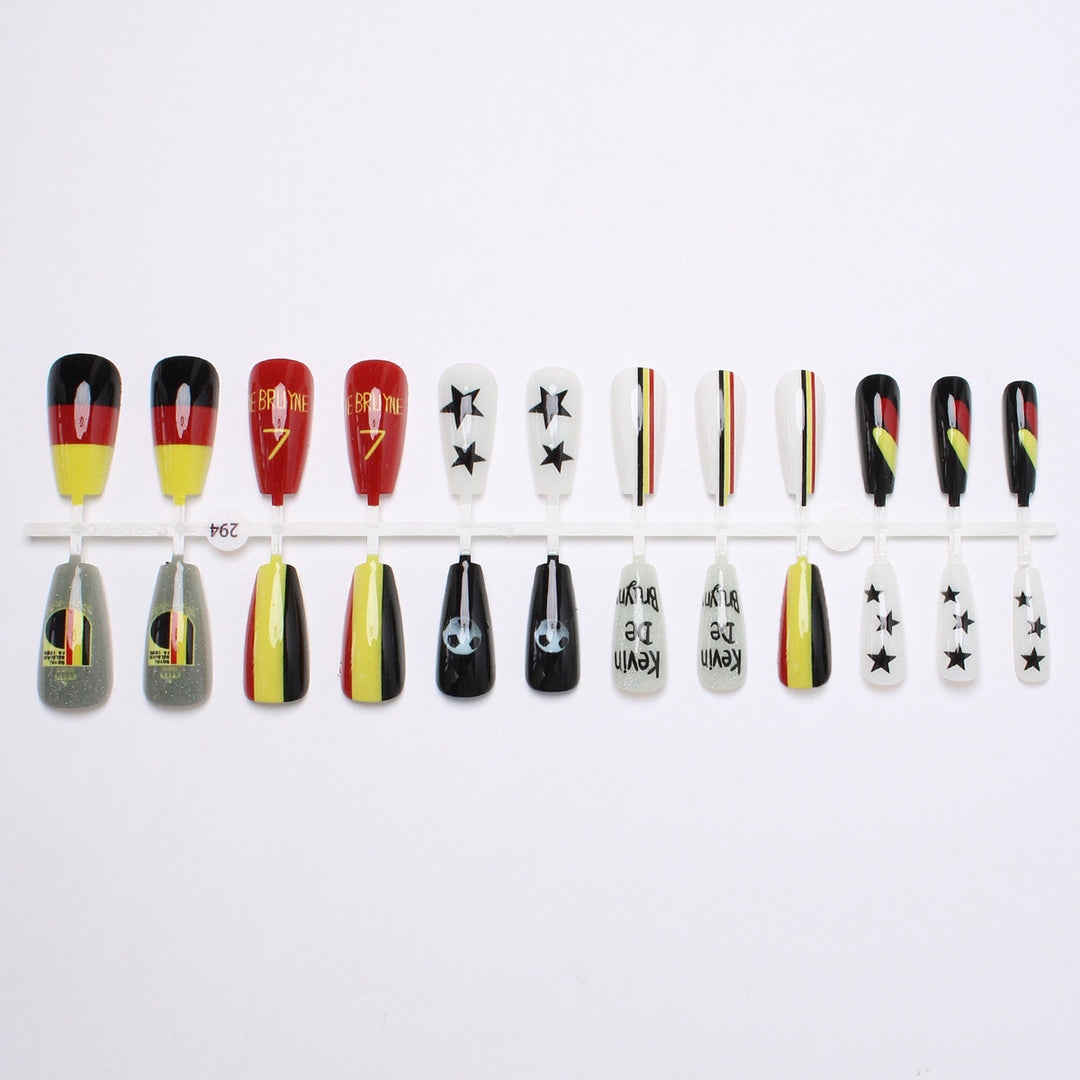Sports-Themed Press-On Nail Art Stornfield