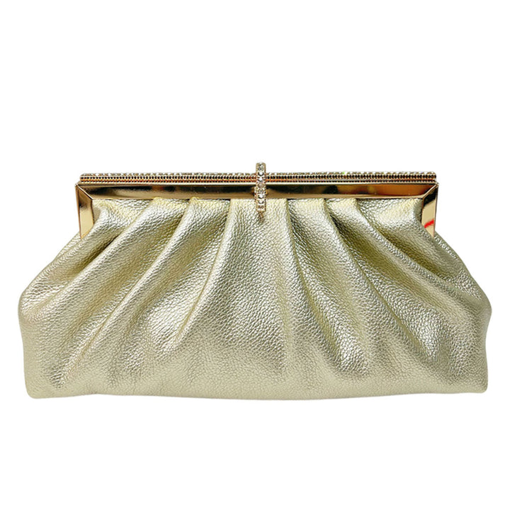Pleated Textured Evening Clutch