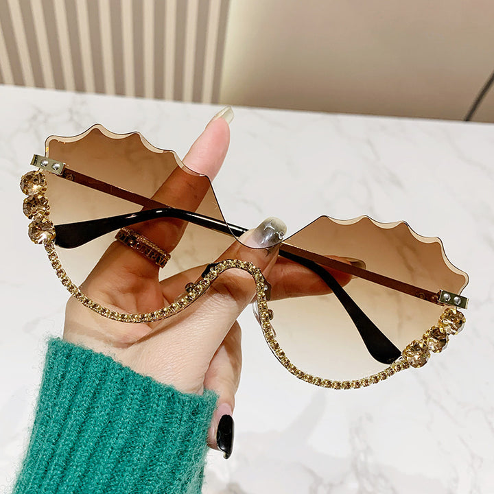 Women's extravagant sunglasses with sparkling accent and unique design Stornfield