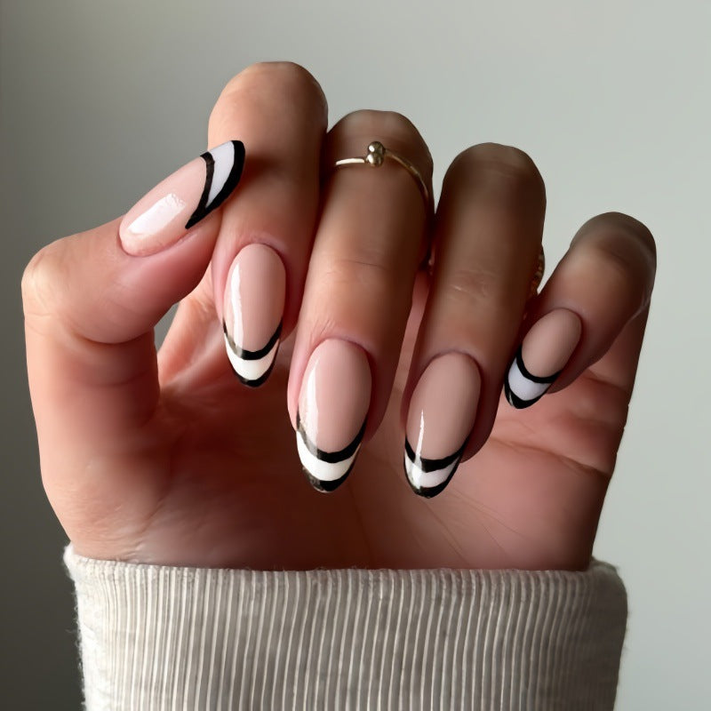 Stylish French Tip Press-On Nail Set Stornfield