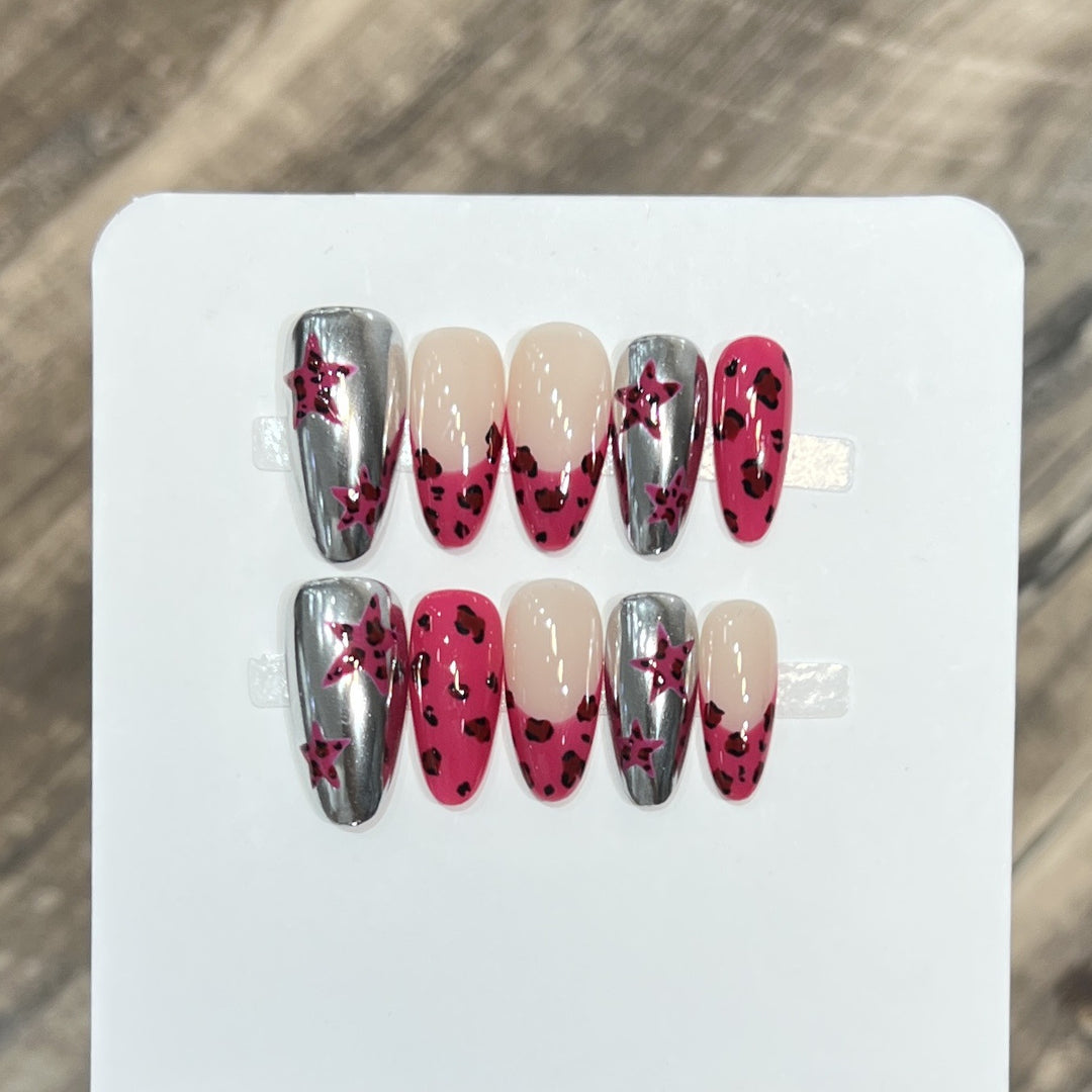 Decorative Floral Stiletto Press-On Nail Set Stornfield