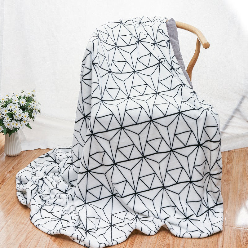 Geometric Pattern Cozy Throw Blanket