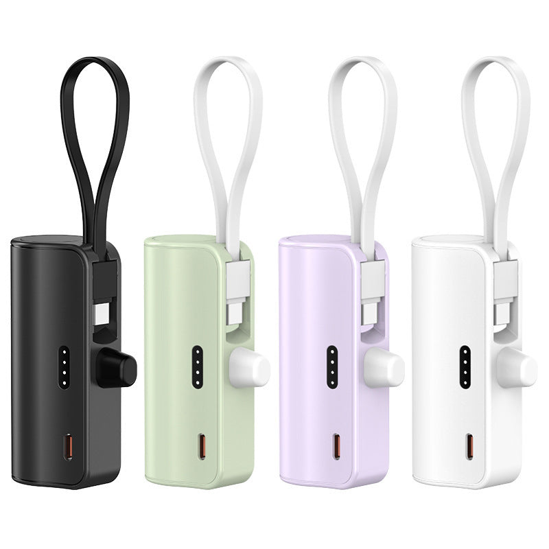 Portable power bank with integrated charging cable and compact design Stornfield