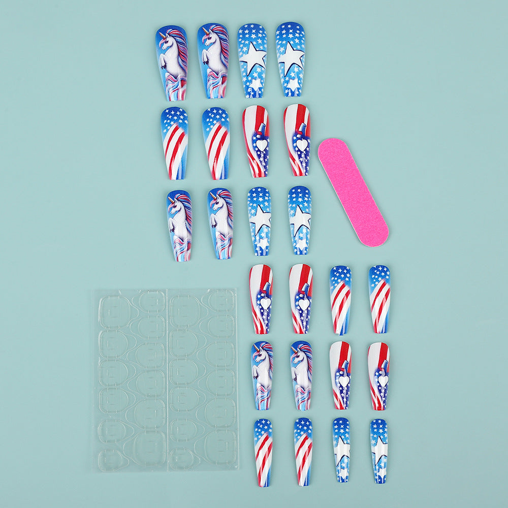 Creative nail art with patriotic designs Stornfield