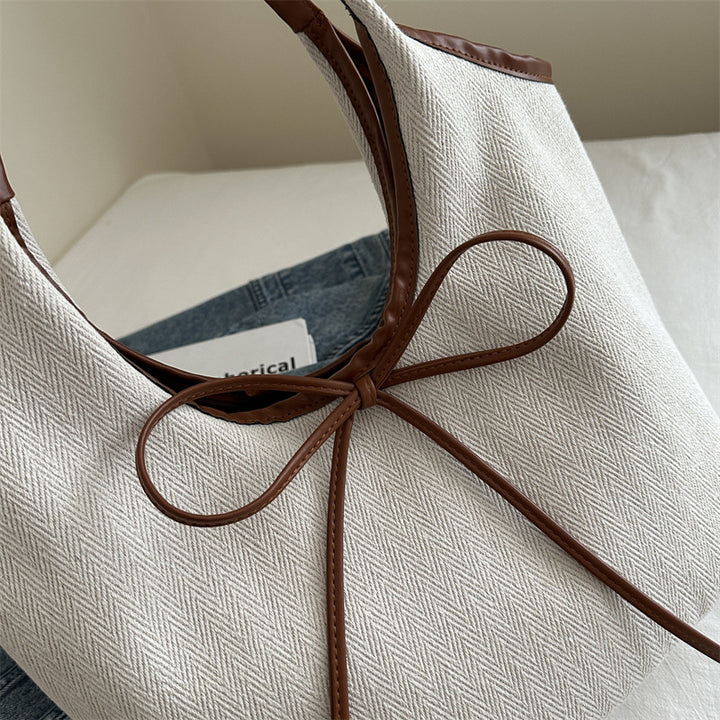 Chic Bow-Detail Shopping Tote