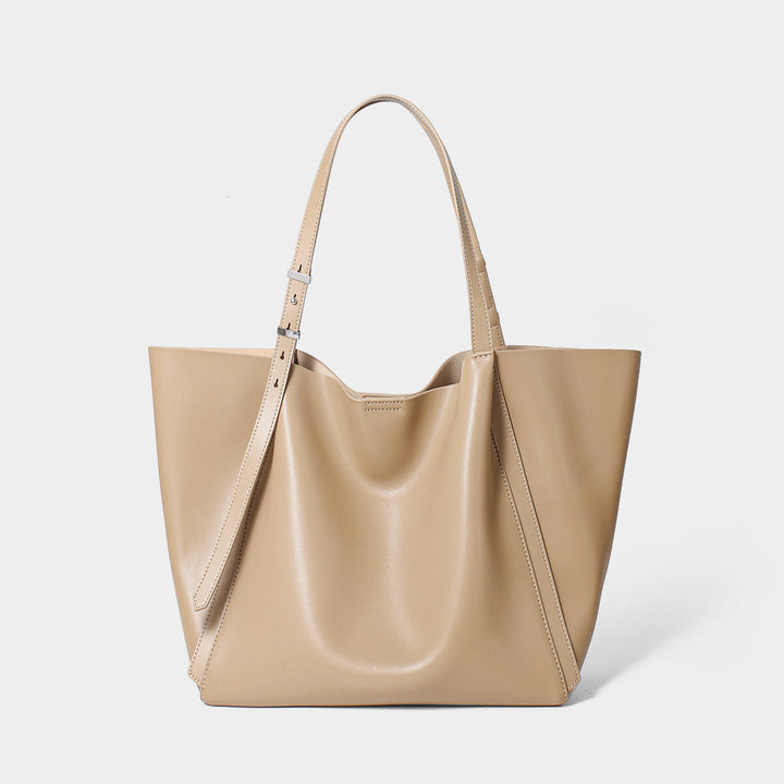 Sculpted Slouch Tote with Adjustable Buckled Shoulder Straps