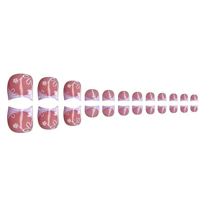 3D Floral Decorative Press-On Nails Set Stornfield