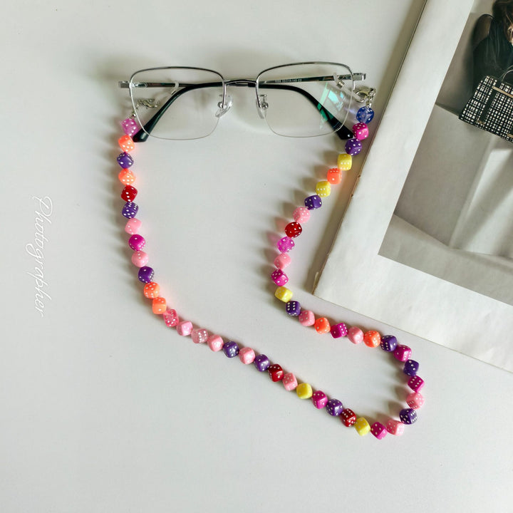 Fashionable Glasses Chain Made of Colorful Beads Stornfield