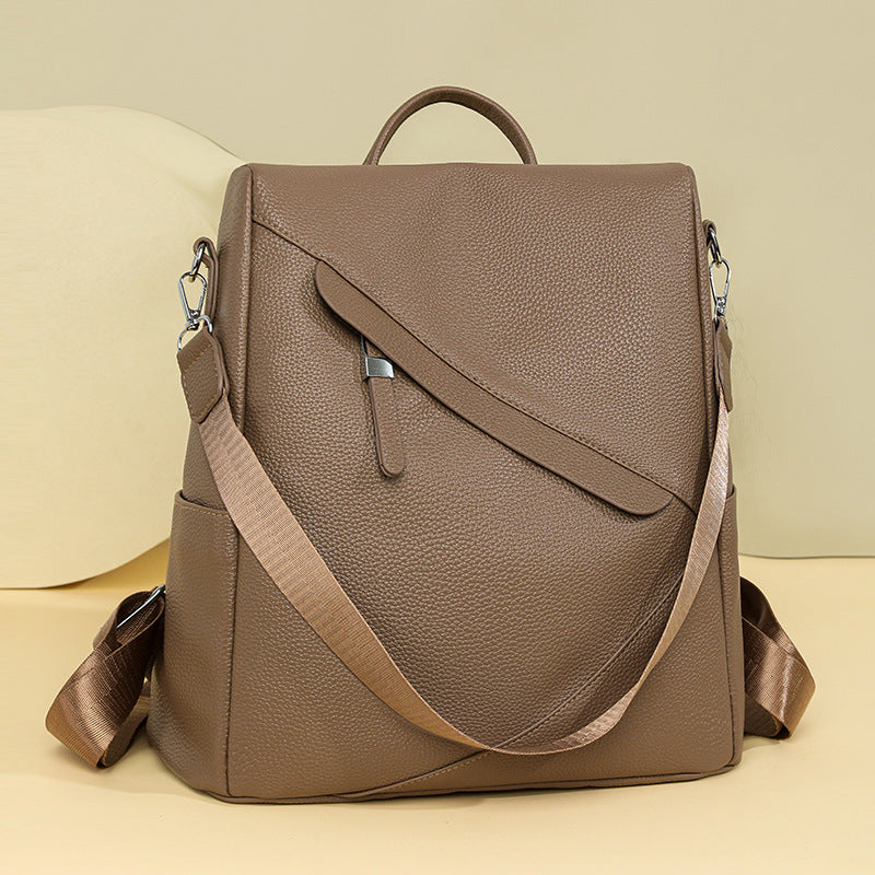 Chic Textured Leather Backpack Stornfield