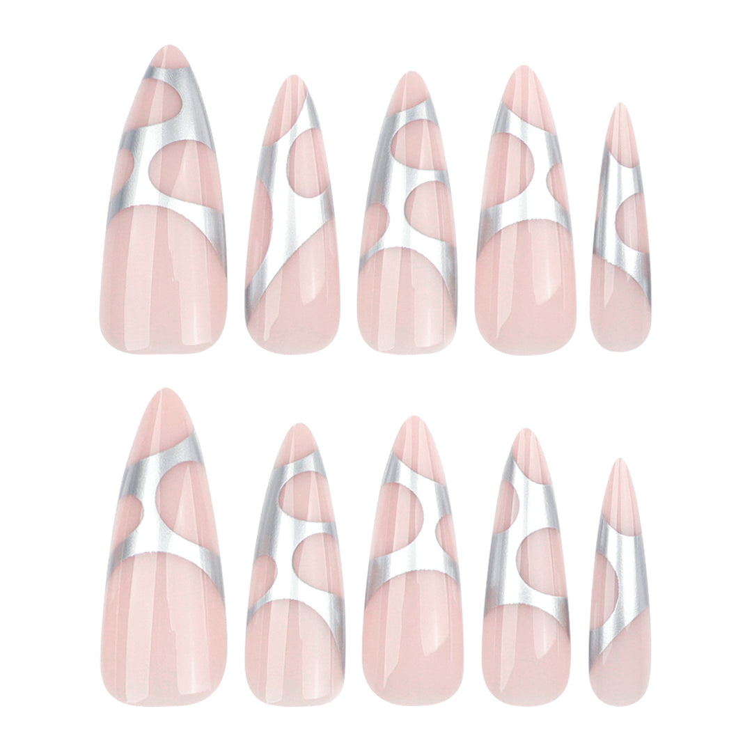 Artful stiletto nails with modern design Stornfield