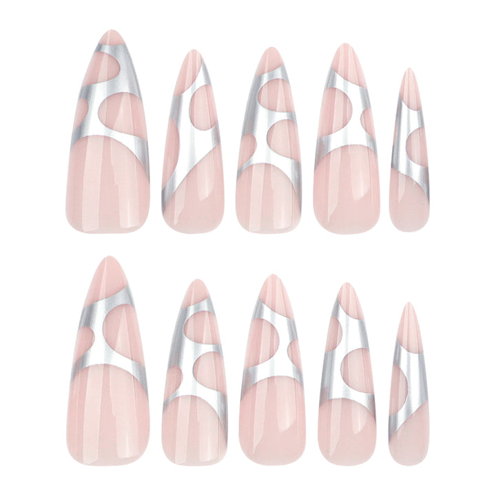 Artful stiletto nails with modern design Stornfield