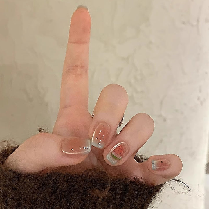 Artificial nails in cheerful watermelon design Stornfield