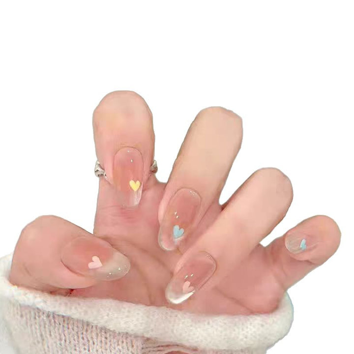 Stylish Heart-Accented Press-On Nail Set Stornfield