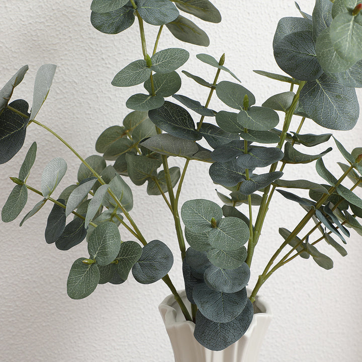 Artificial eucalyptus branch with realistic leaves
