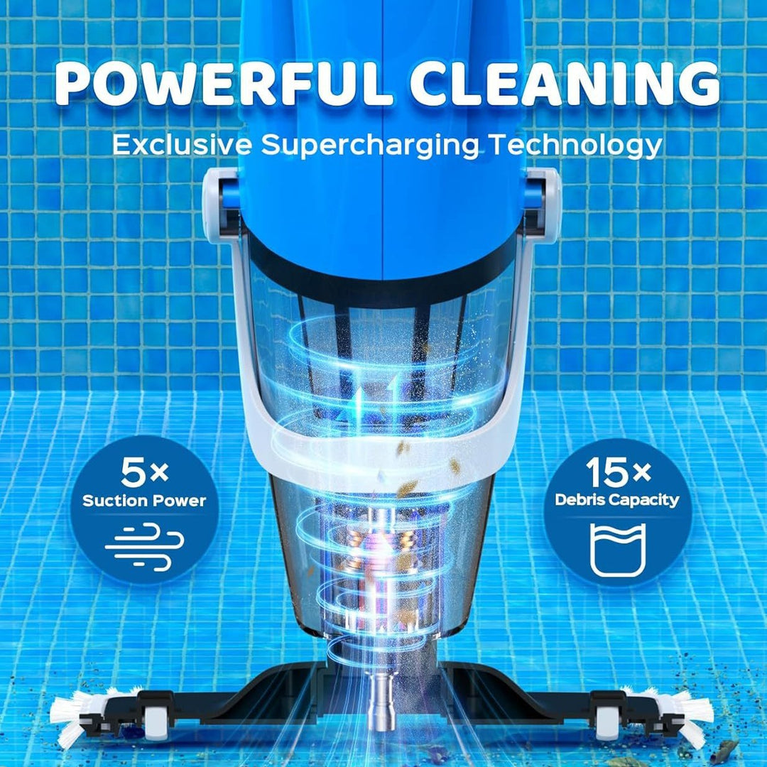 Advanced robotic pool vacuum with cyclonic suction and high debris capacity Stornfield