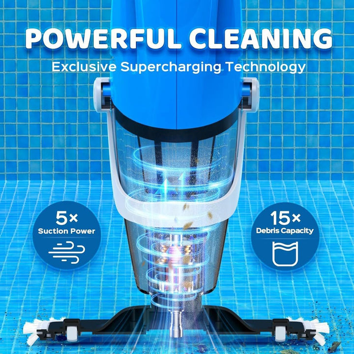 Advanced robotic pool vacuum with cyclonic suction and high debris capacity Stornfield