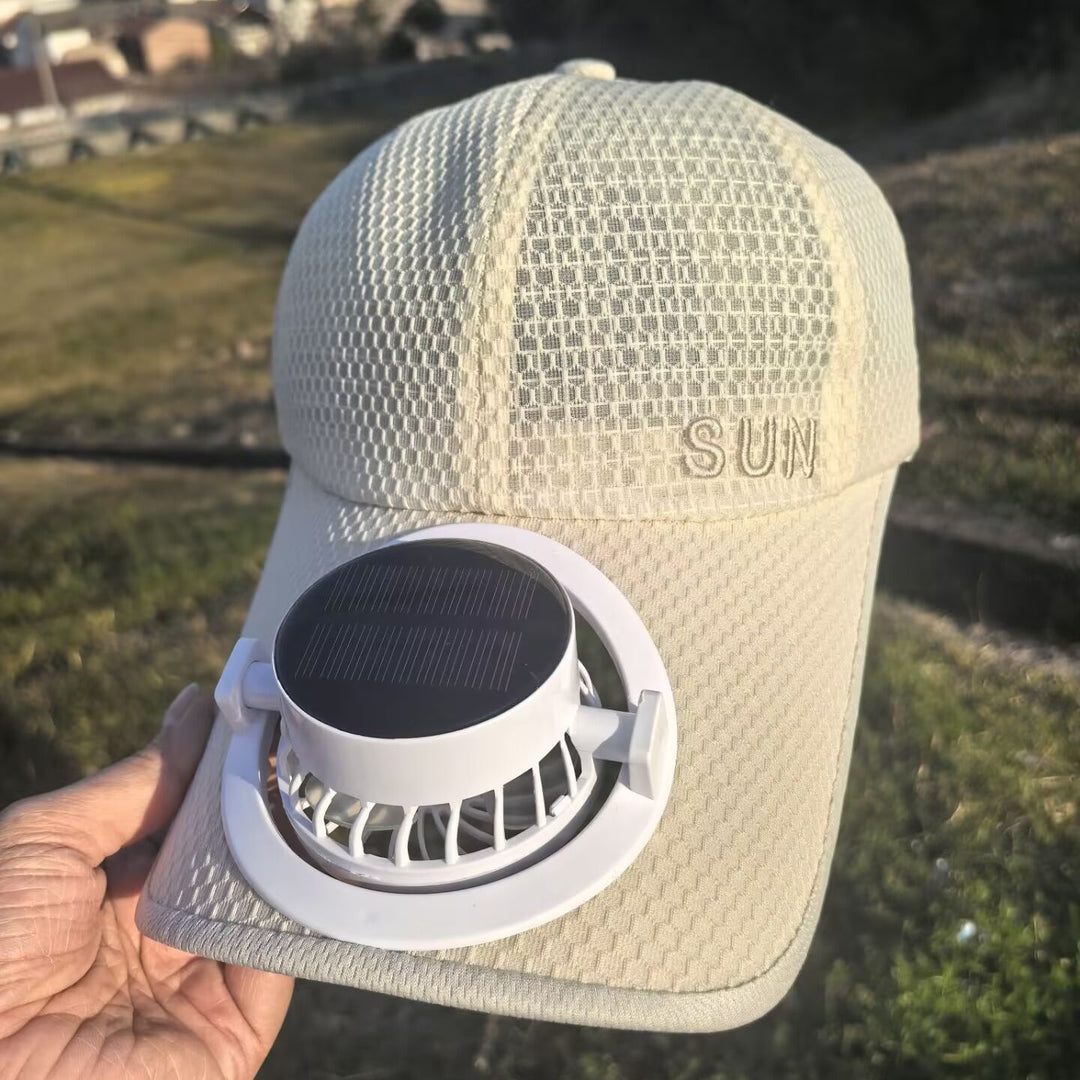 Ventilated baseball cap with detachable rechargeable fan Stornfield