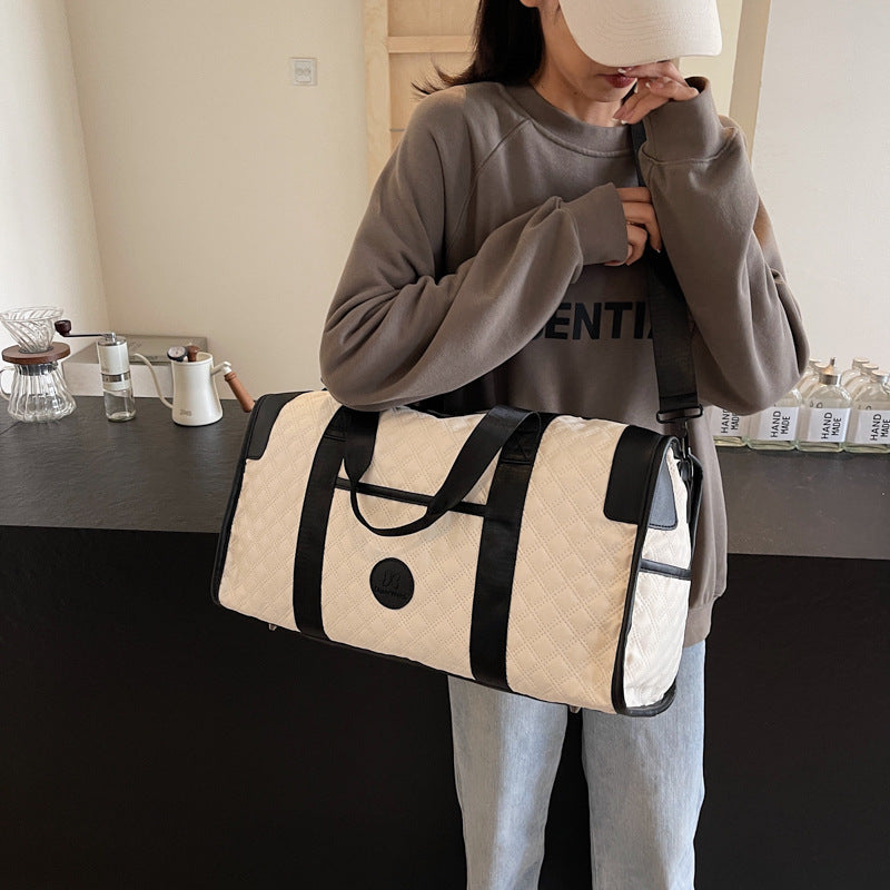 Quilted Multi-Pocket Travel Duffel