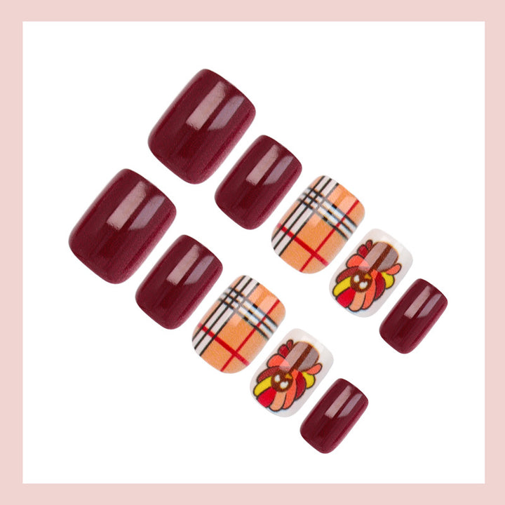 Artificial nail set with festive Thanksgiving motif Stornfield