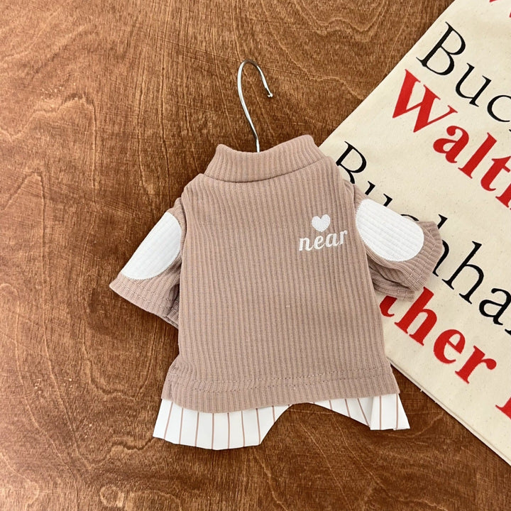 Ribbed Cotton Mock-Neck Infant Sweater with El Patch