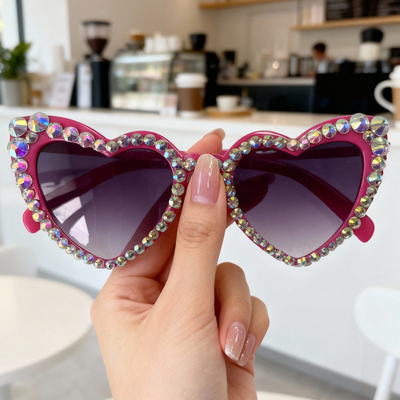 Rhinestone Heart-Shaped Sunglasses Stornfield
