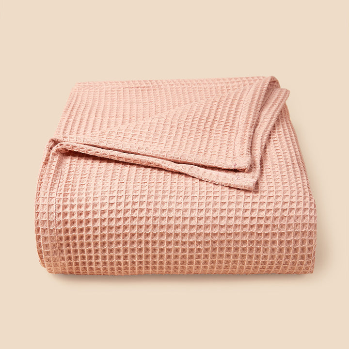 Textured Waffle Weave Throw Blanket Stornfield
