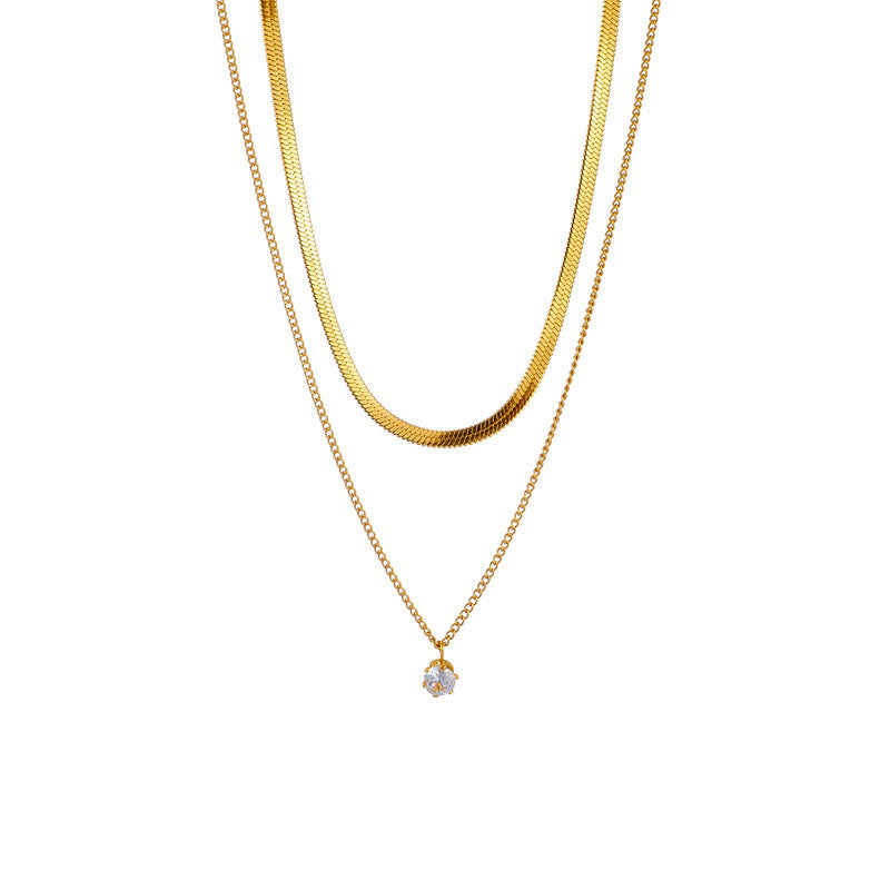 Layered Dual Chain Pendant Necklace Stornfield