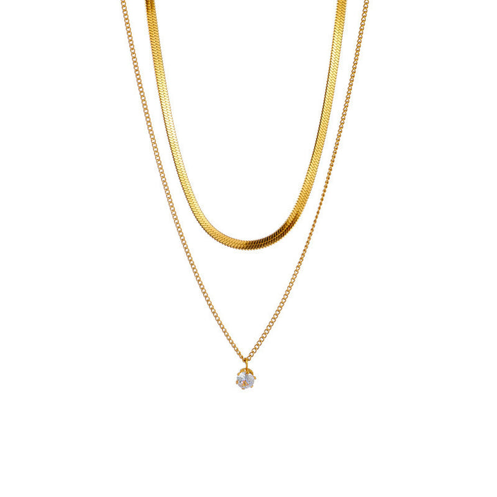 Layered Dual Chain Pendant Necklace Stornfield