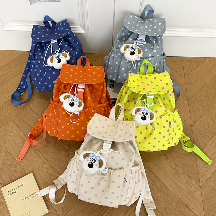Playful Polka Dot Drawstring Backpack Stornfield