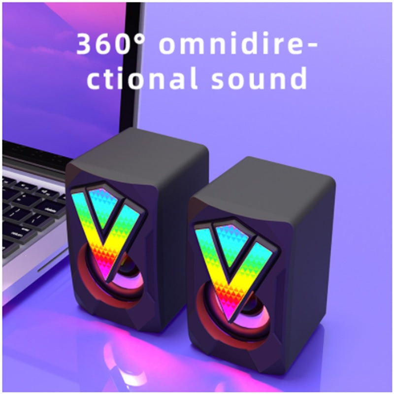360-Degree RGB Desktop Speakers with Omnidirectional Sound Stornfield