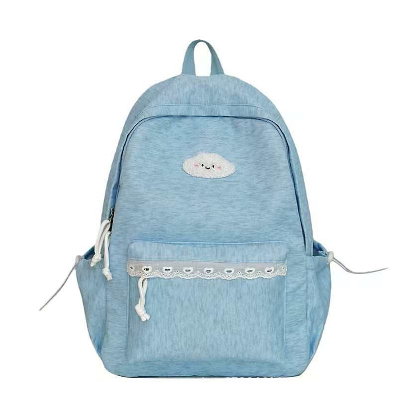 Backpack with Playful Cloud Design and Practical Compartments Stornfield