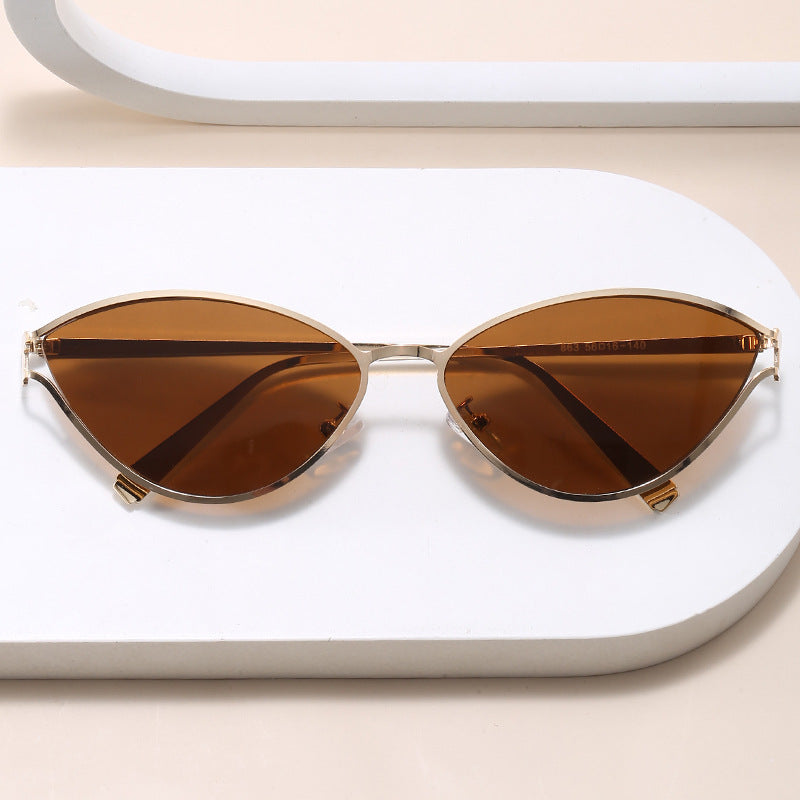 Fashionable Cat-Eye Sunglasses with Thin Metal Frame Stornfield