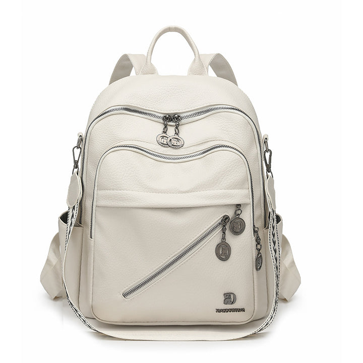 Multi-Compartment Stylish Leather Backpack Stornfield