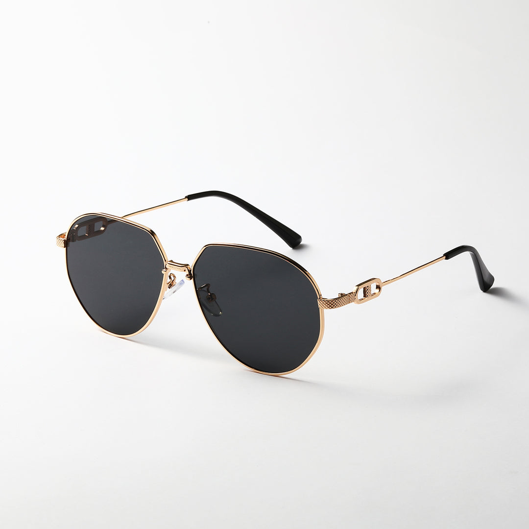Ladies stylish oval sunglasses with fashionable metal frame Stornfield