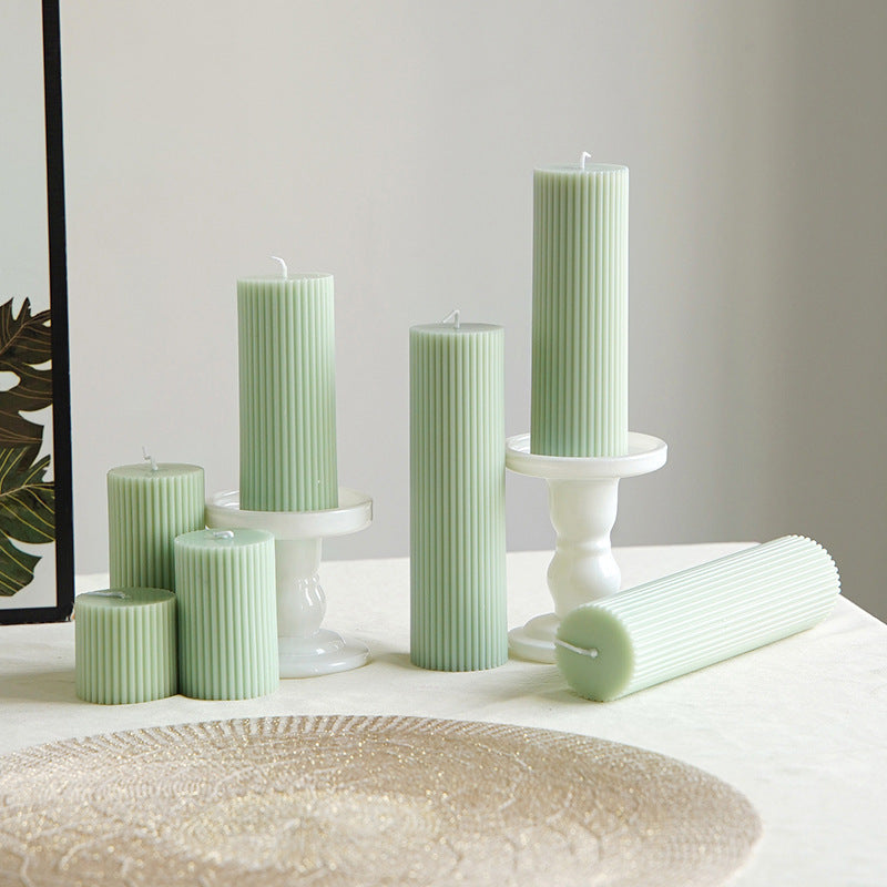 Minimalist Glossy Ceramic Pedestal Candle and Dessert Stand