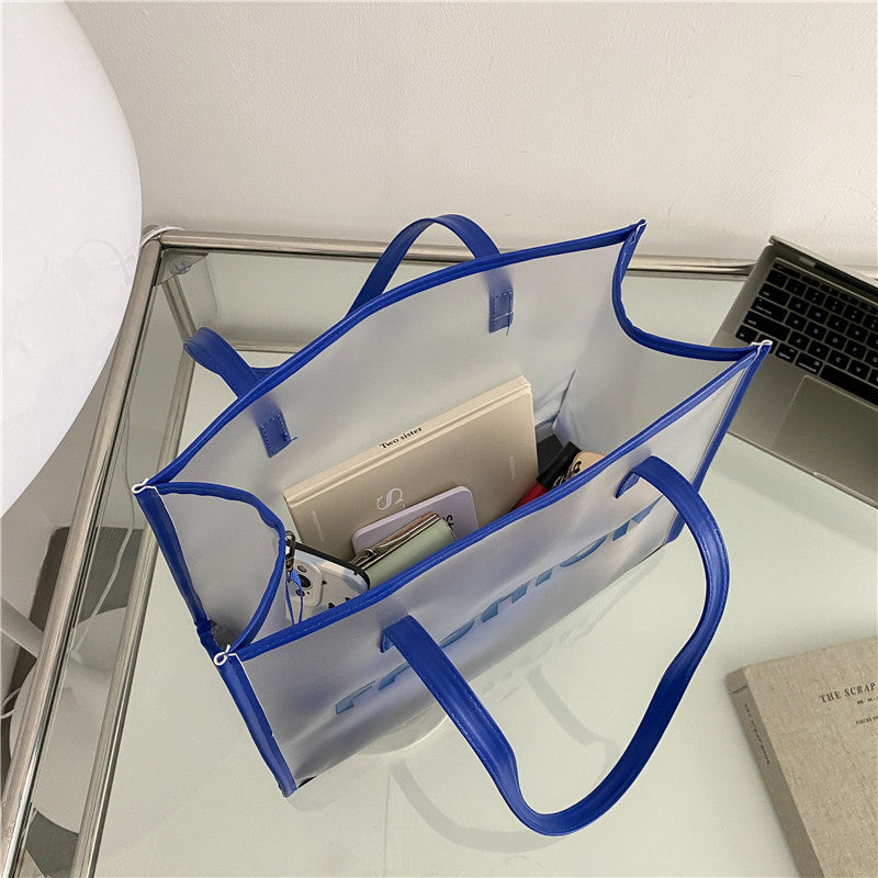 Modern Transparent Tote Bag with Pouch