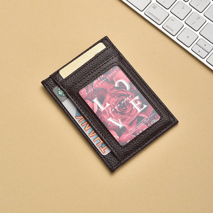 Premium Textured Leather Card Holder Stornfield