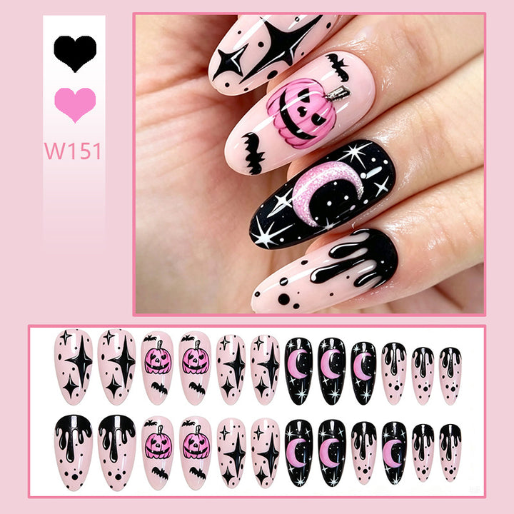 Creative Nail Art Set with Halloween Motif and Charming Designs Stornfield