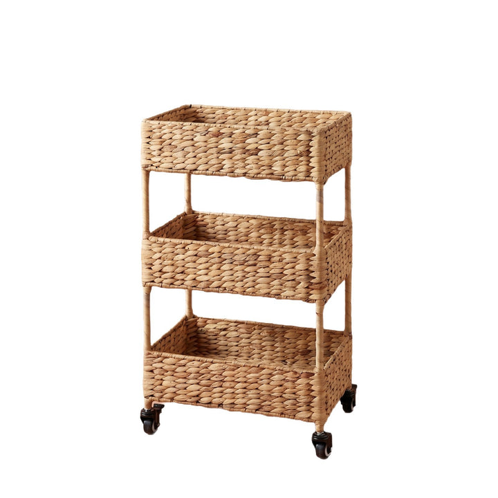 Mobile storage cart made of natural fabric Stornfield