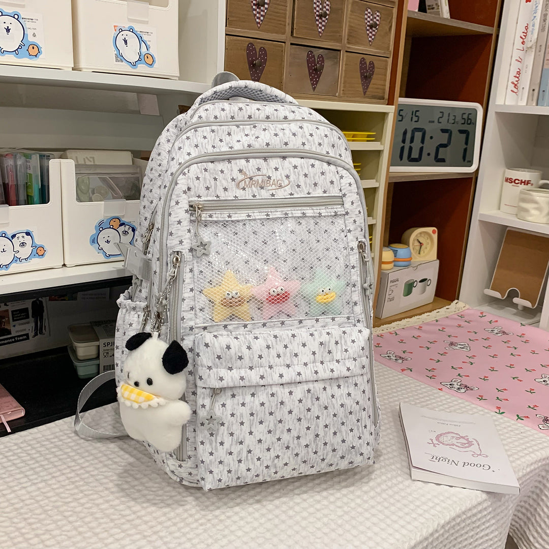 Stylish Star-Printed Multi-Functional Backpack Stornfield